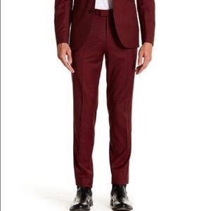 Hugo Boss red lined dress pants